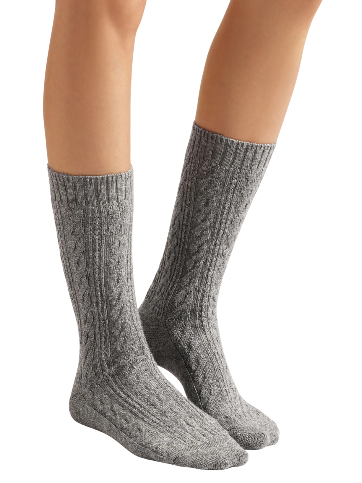 Meia Trabalhada Com Cashmere Cinza Calzedonia