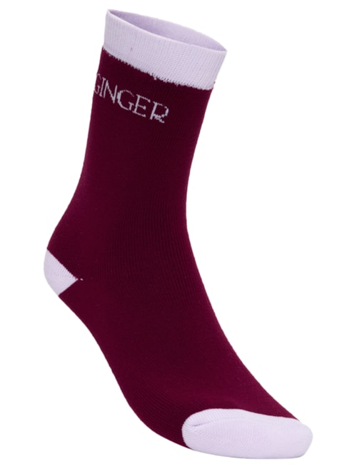 Meia Unissex True Love Burgundy - Vinho
