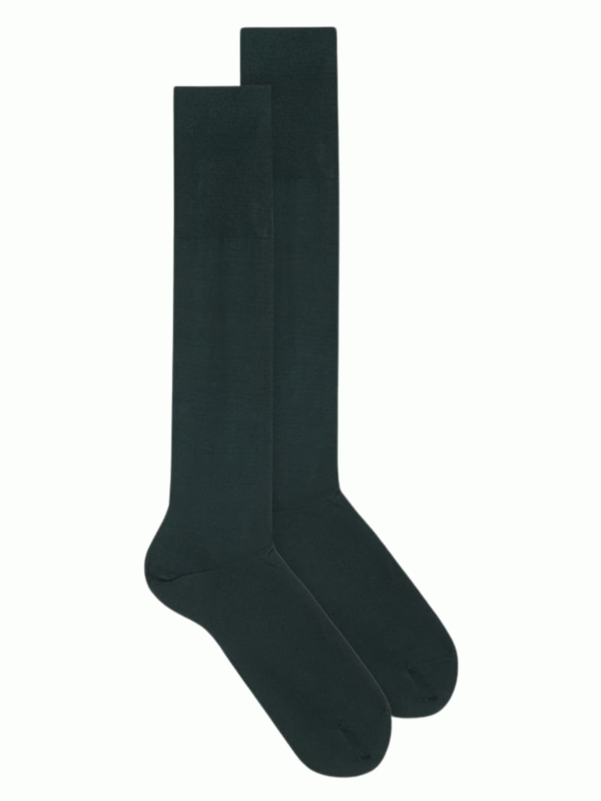 Meias Altas De Algodão Fio-De-Escócia Acetinado - Verde