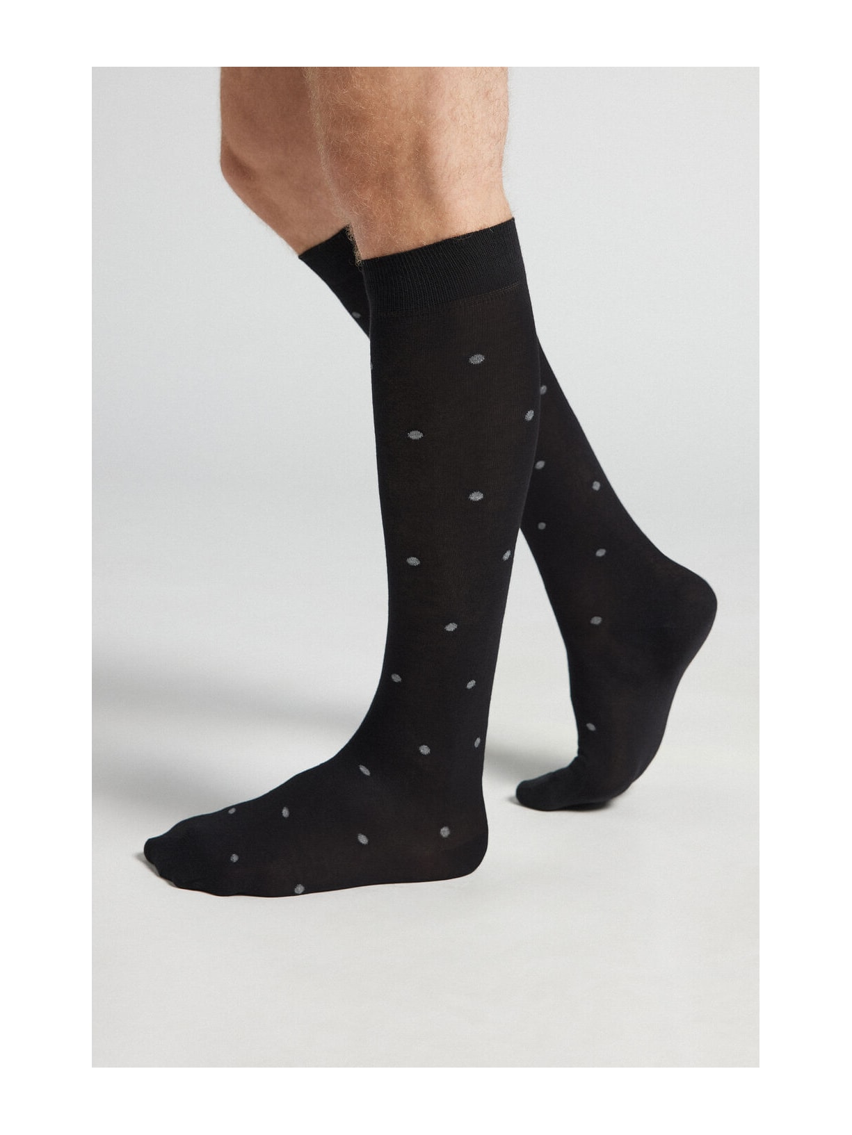 Meias Altas Em Algodão Soft Preto Intimissimi