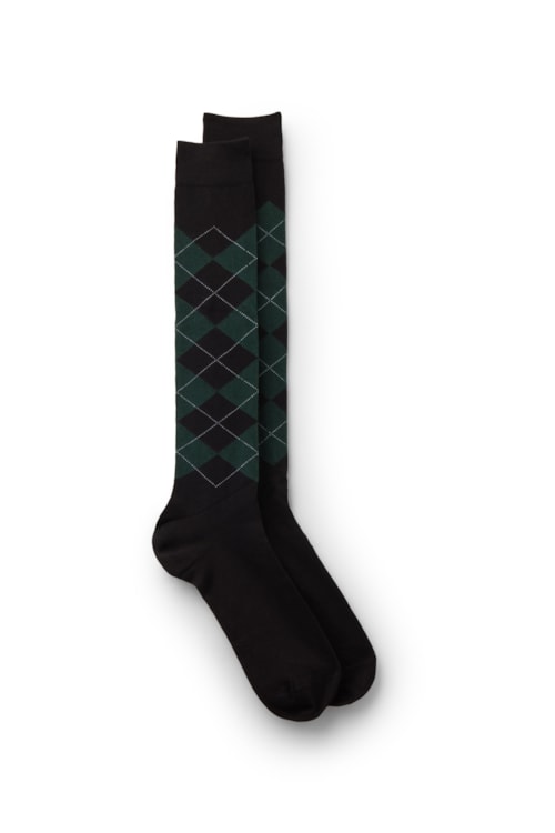 Meias Altas Em Algodão Soft - Preto