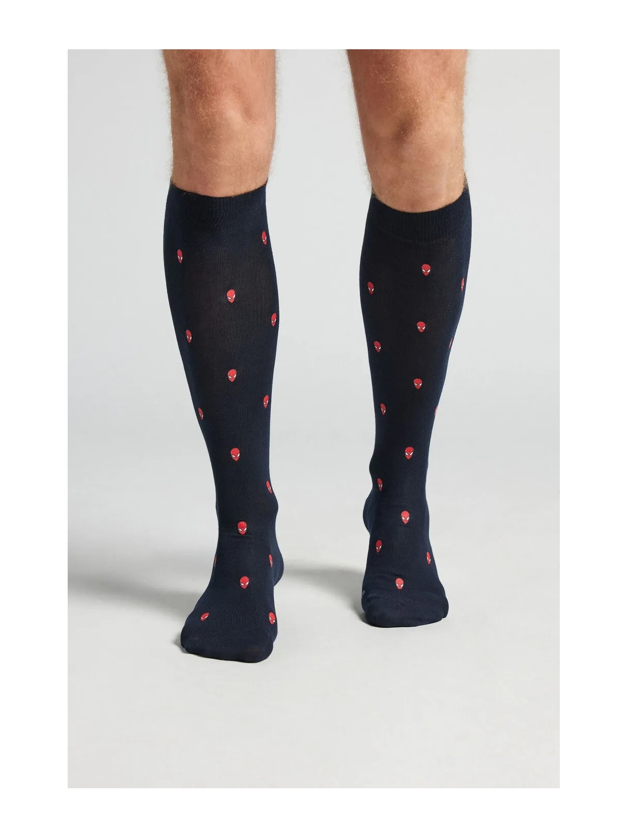 Meias Altas Marvel Homem-Aranha Em Algodão Azul Intimissimi