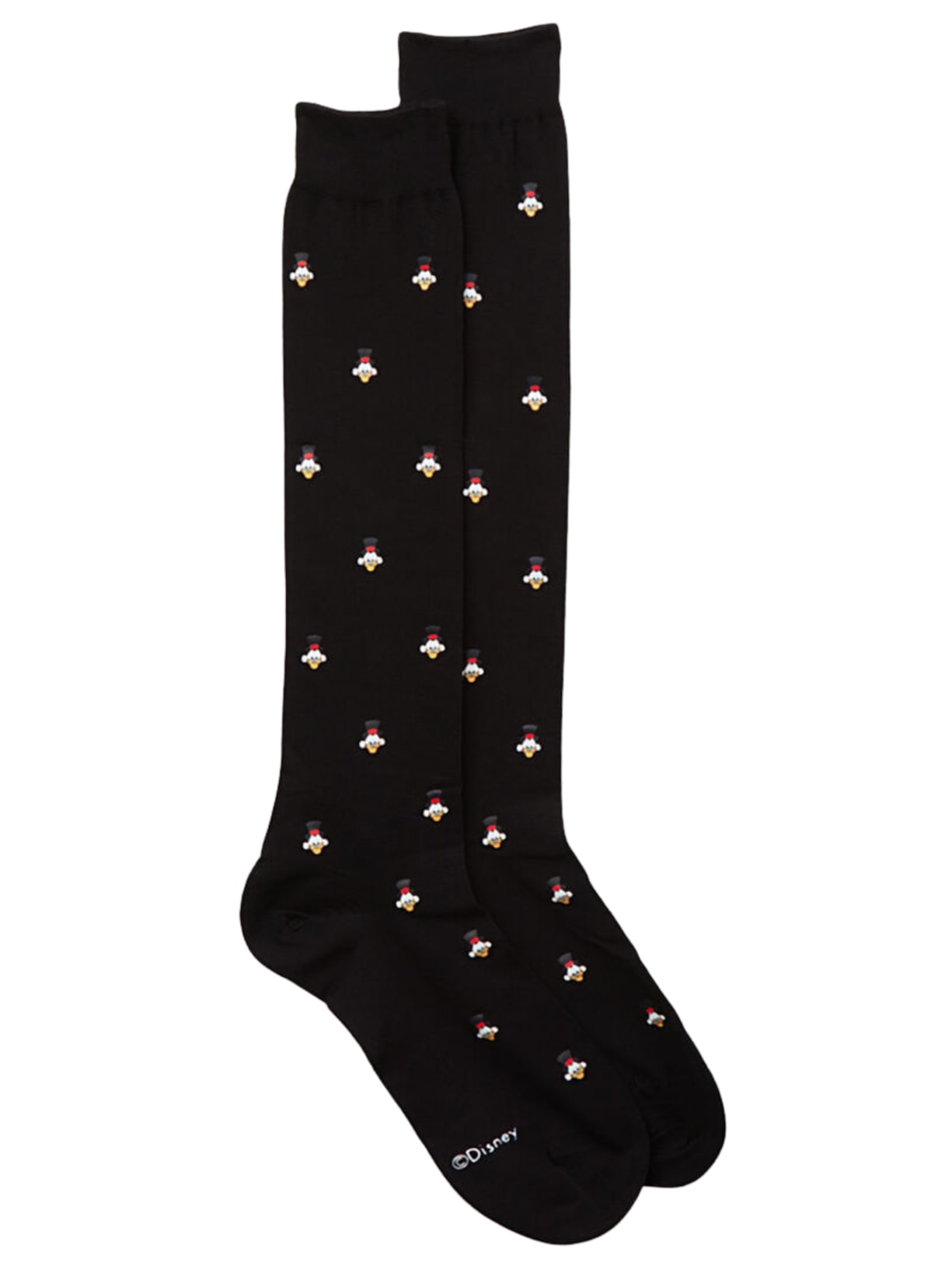 Meias Altas Tio Patinhas Em Algodão - Preto