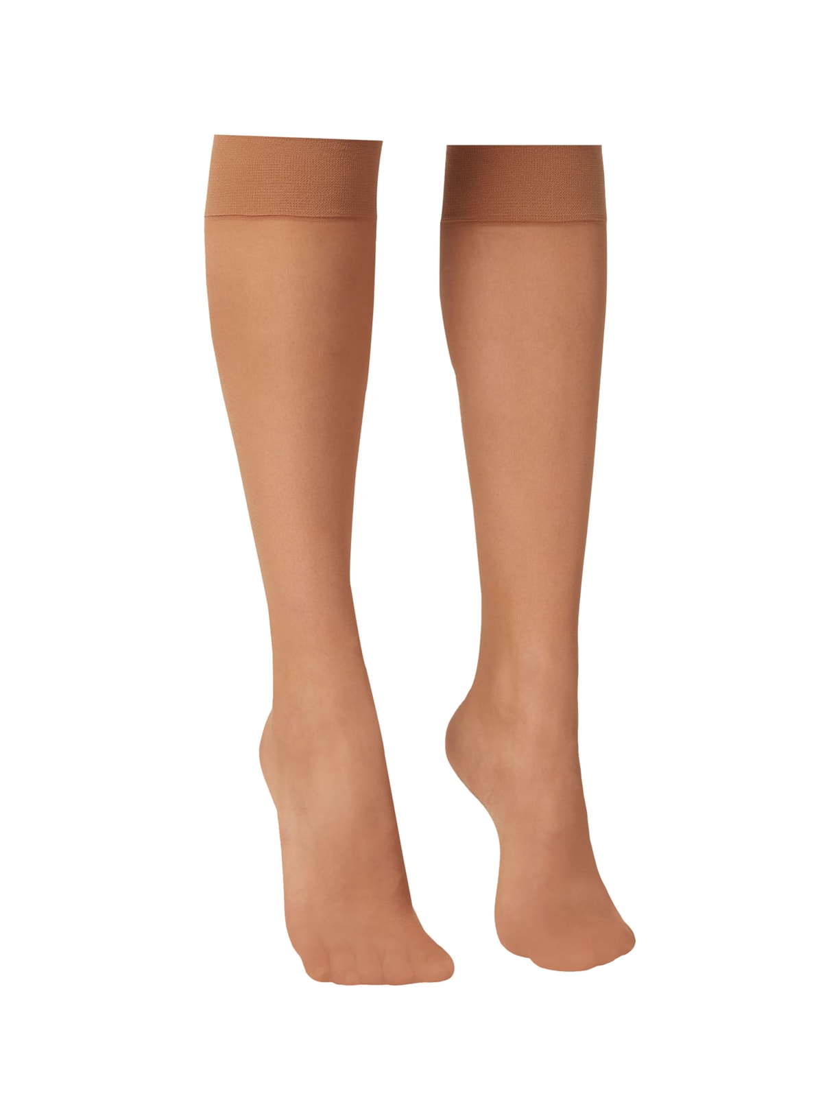Meias Até o Joelho Transparentes Fio 20 - Marrom