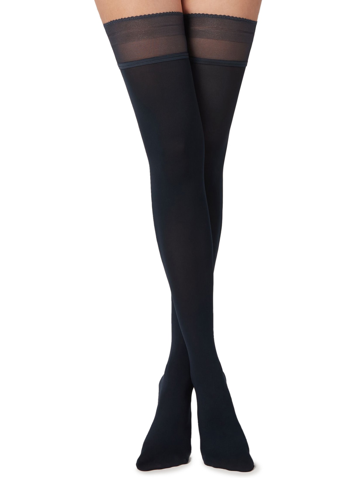 Meias Autoaderentes Opacas Macias - Azul