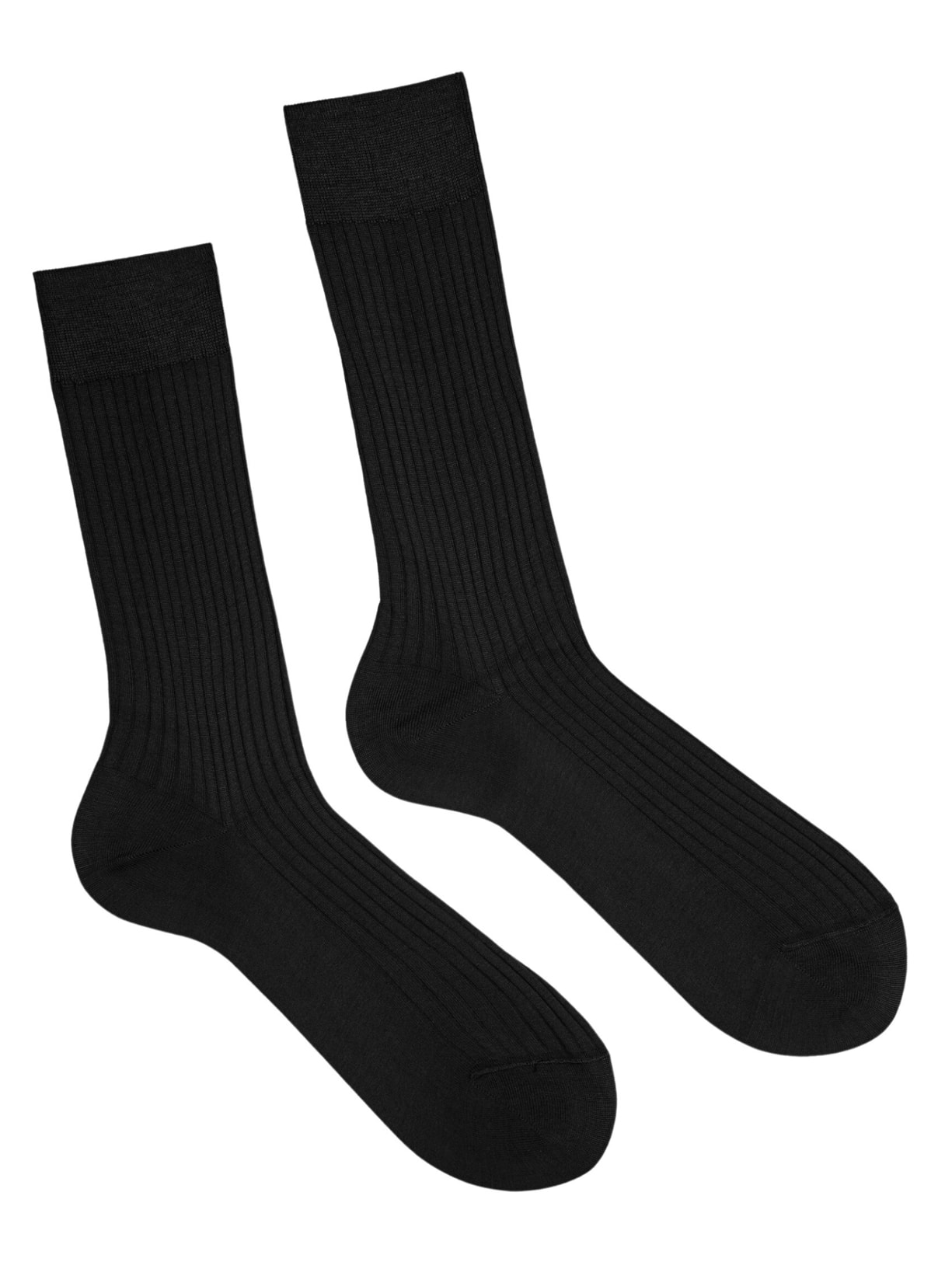 Meias Cano Alto De Algodão - Preto