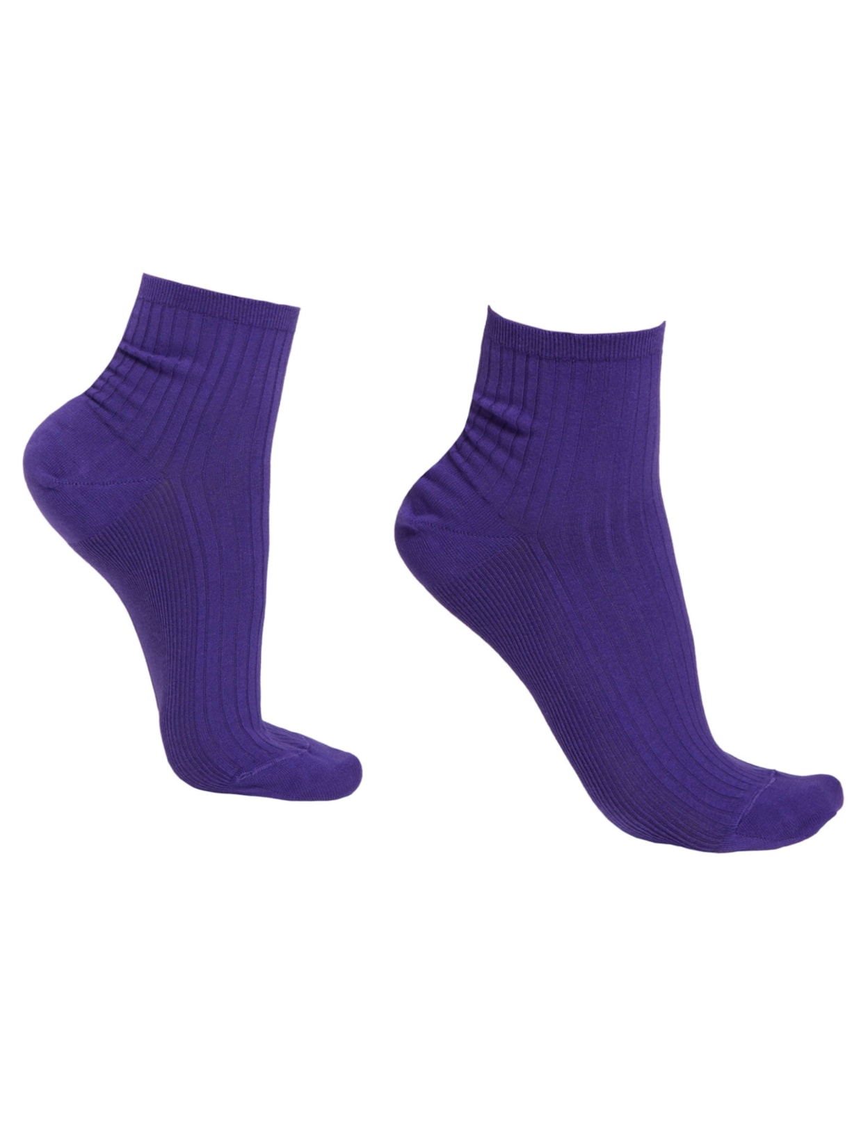 Meias Curtas Canelada - Roxo