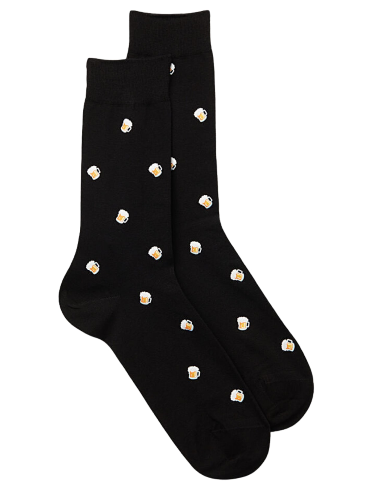 Meias Curtas Cervejas Em Algodão - Preto