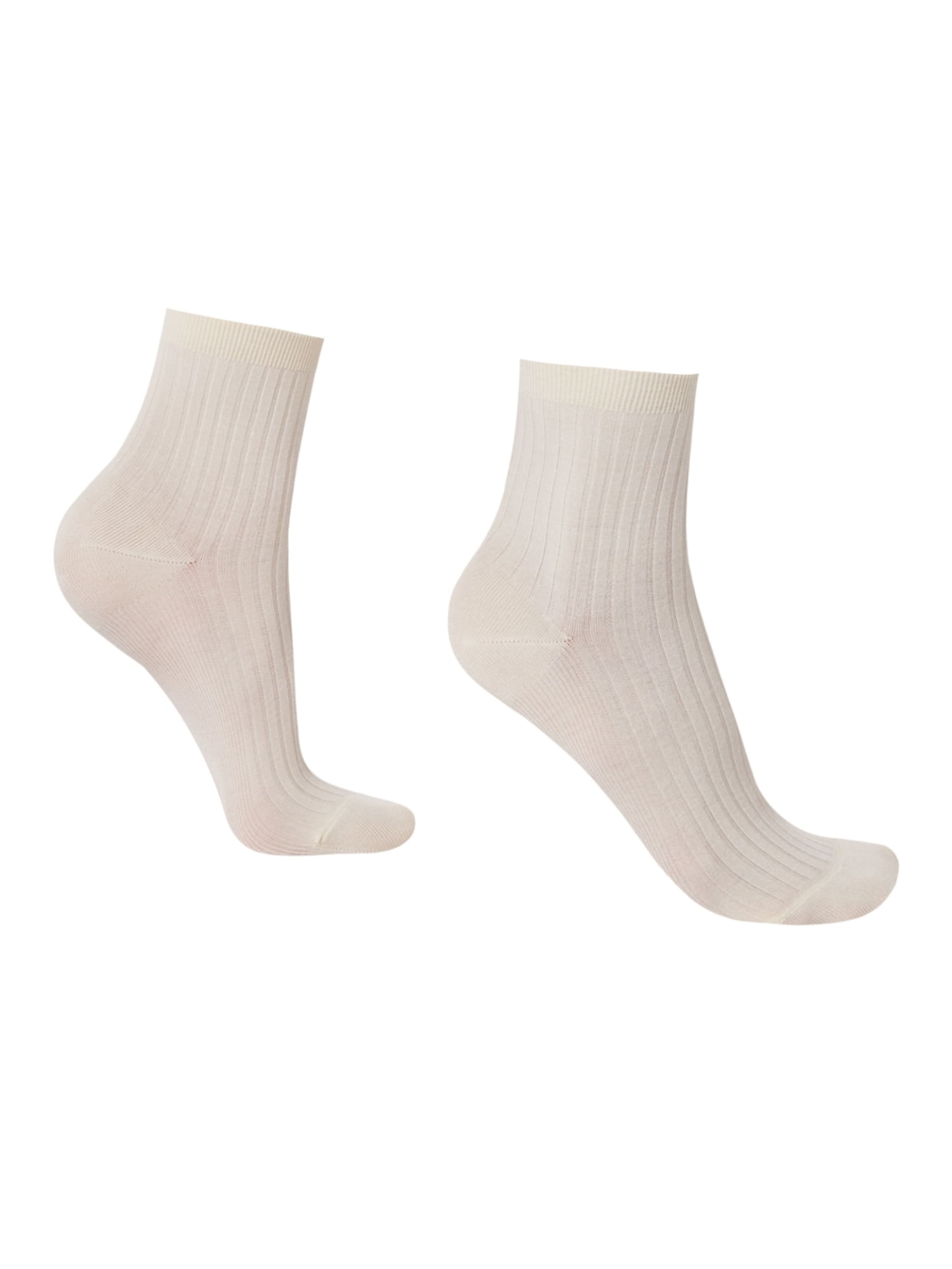Meias Curtas Com Cashmere - Bege