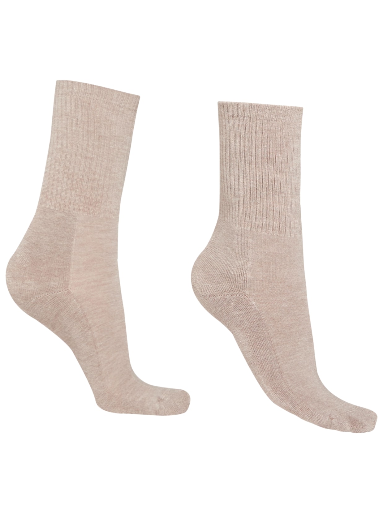 Meias Curtas Com Cashmere Sport - Bege