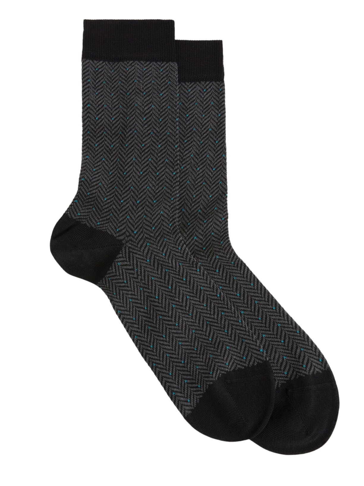 Meias Curtas Com Estampa Geométrica Para Homem - Preto