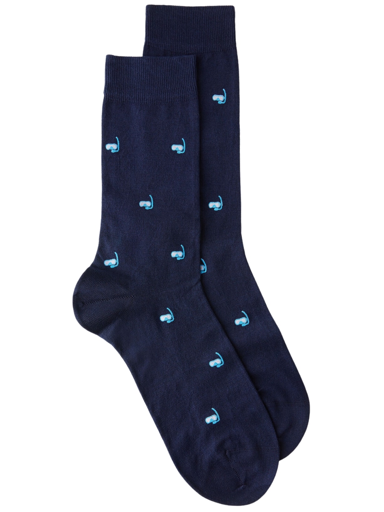 Meias Curtas Com Estampa Mergulho Para Homem - Azul