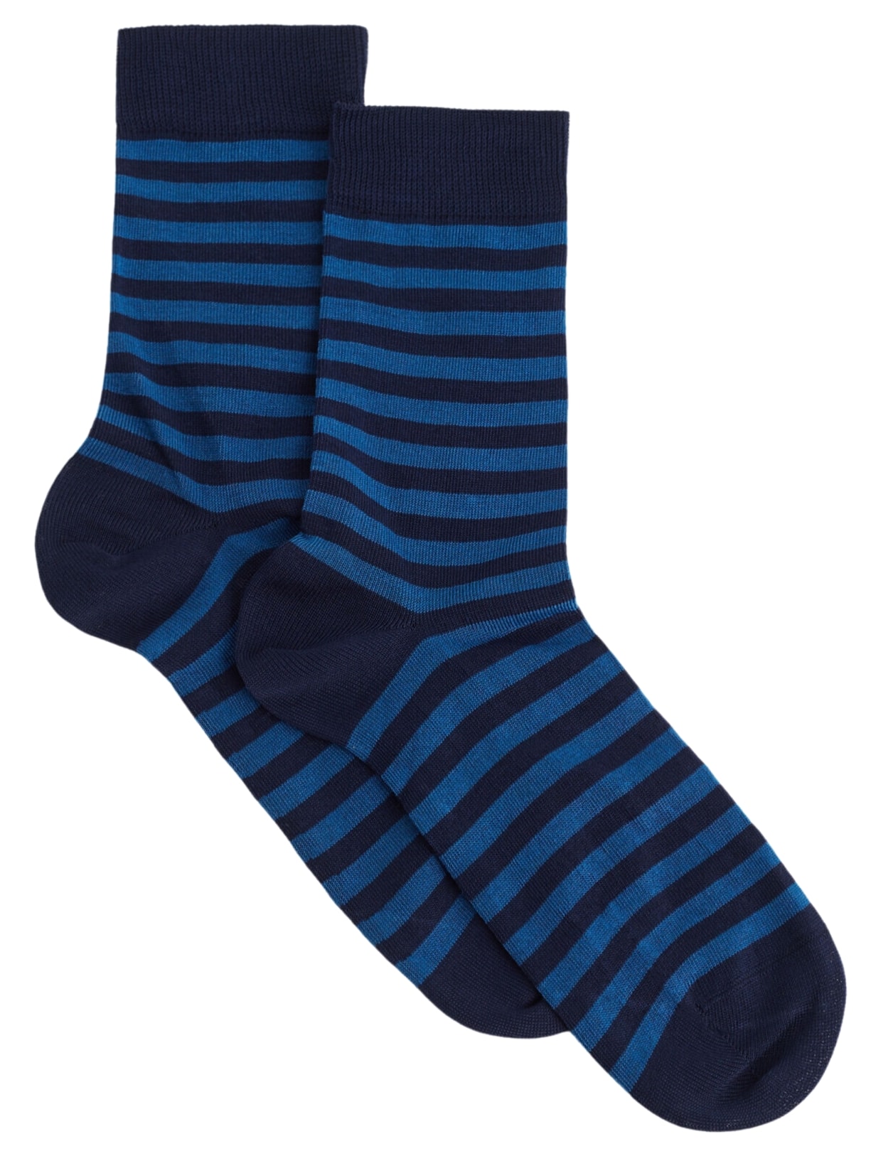 Meias Curtas Com Listras Coloridas Para Homem - Azul