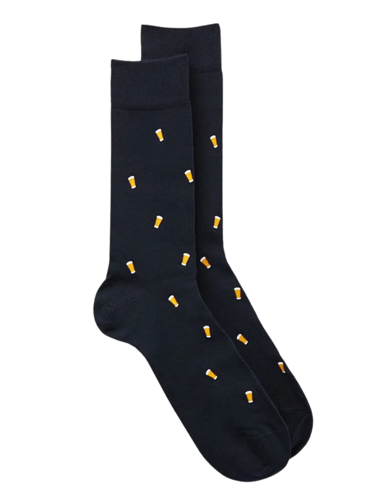 Meias Curtas Em Algodão Com Estampa - Azul