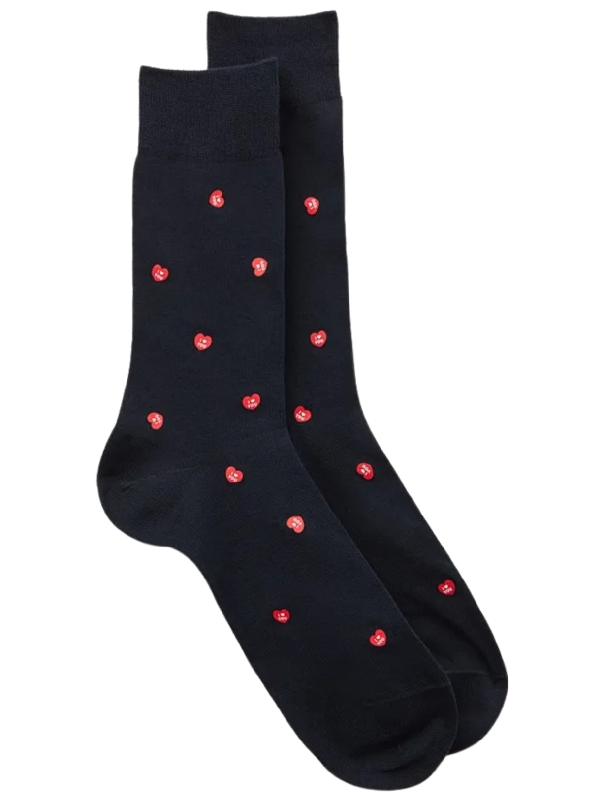 Meias Curtas Em Algodão Com Estampa De Corações Azul Intimissimi