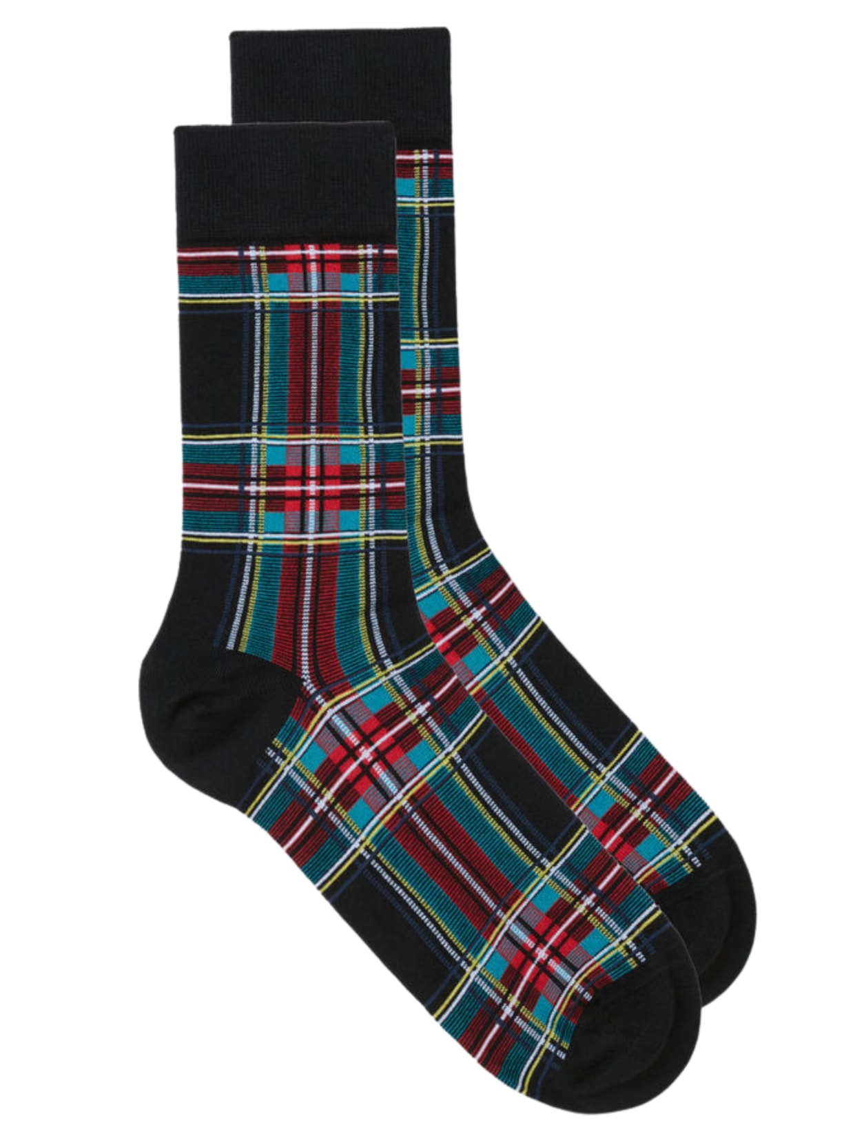 Meias Curtas Em Algodão Com Estampa - Preto