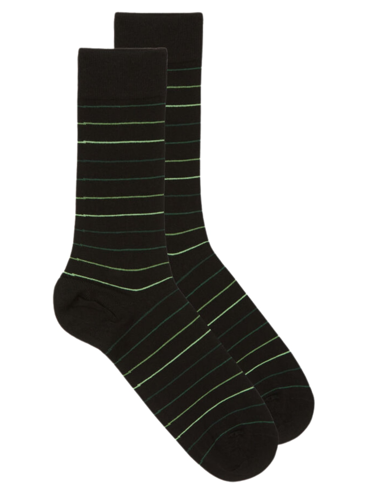 Meias Curtas Em Algodão Com Estampa - Preto