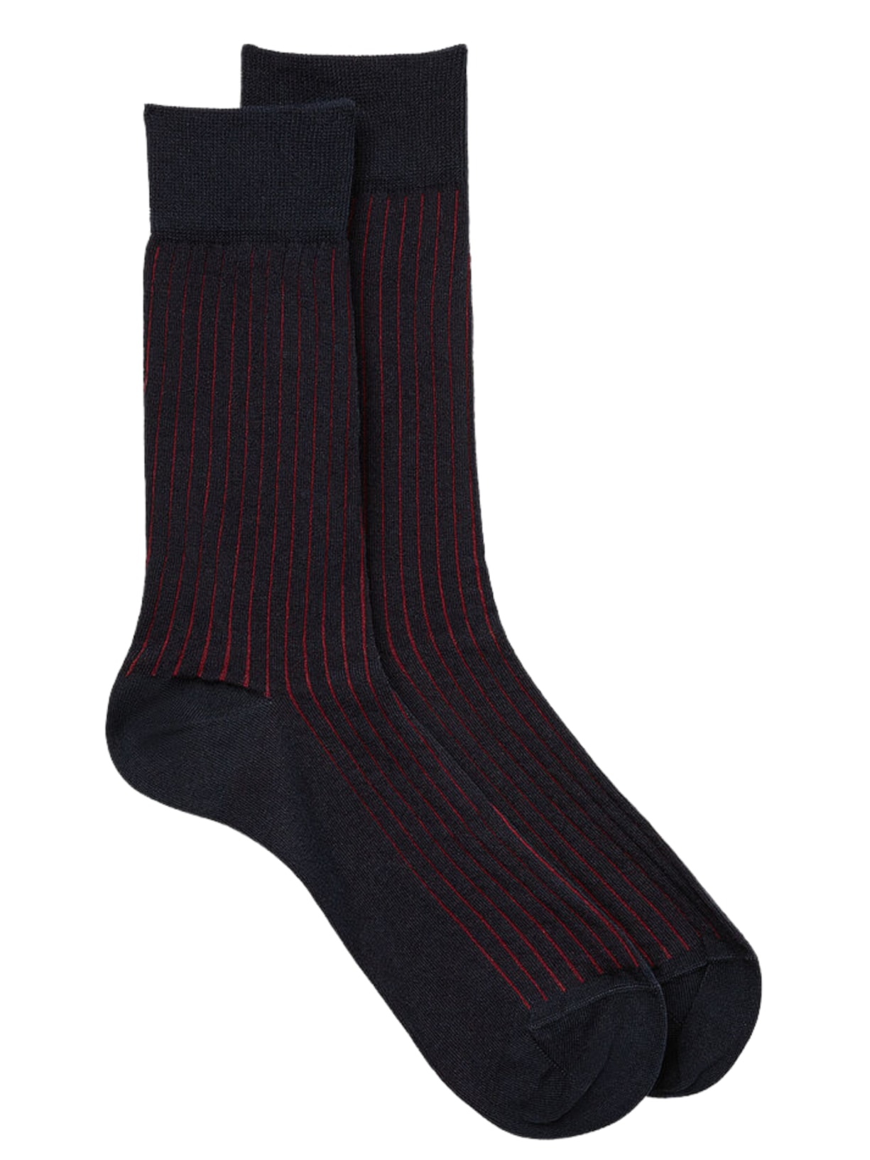 Meias Curtas Em Algodão Macio Canelado - Azul