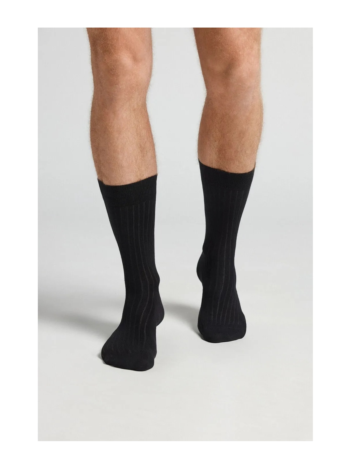 Meias Curtas Em Algodão Macio Canelado Preto Intimissimi