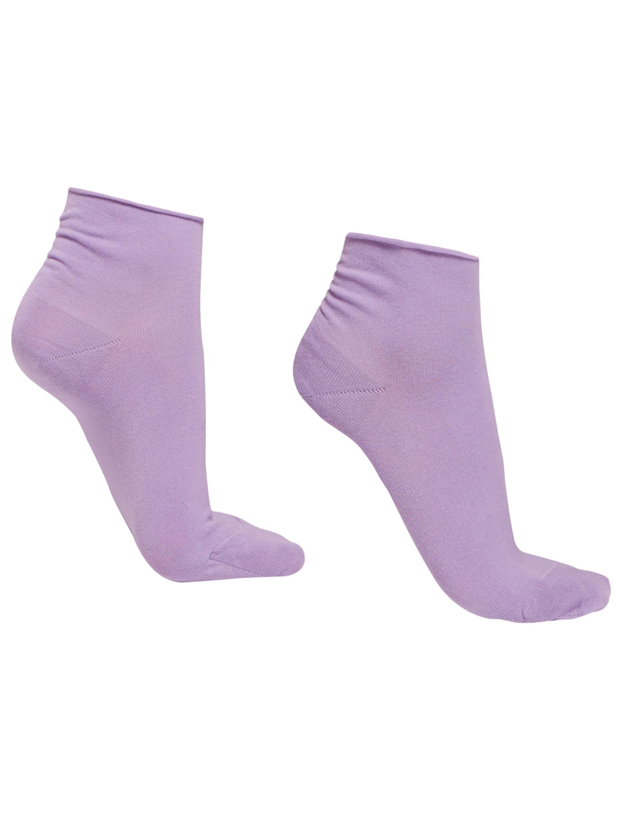 Meias Curtas Em Algodão Sem Punho - Roxo