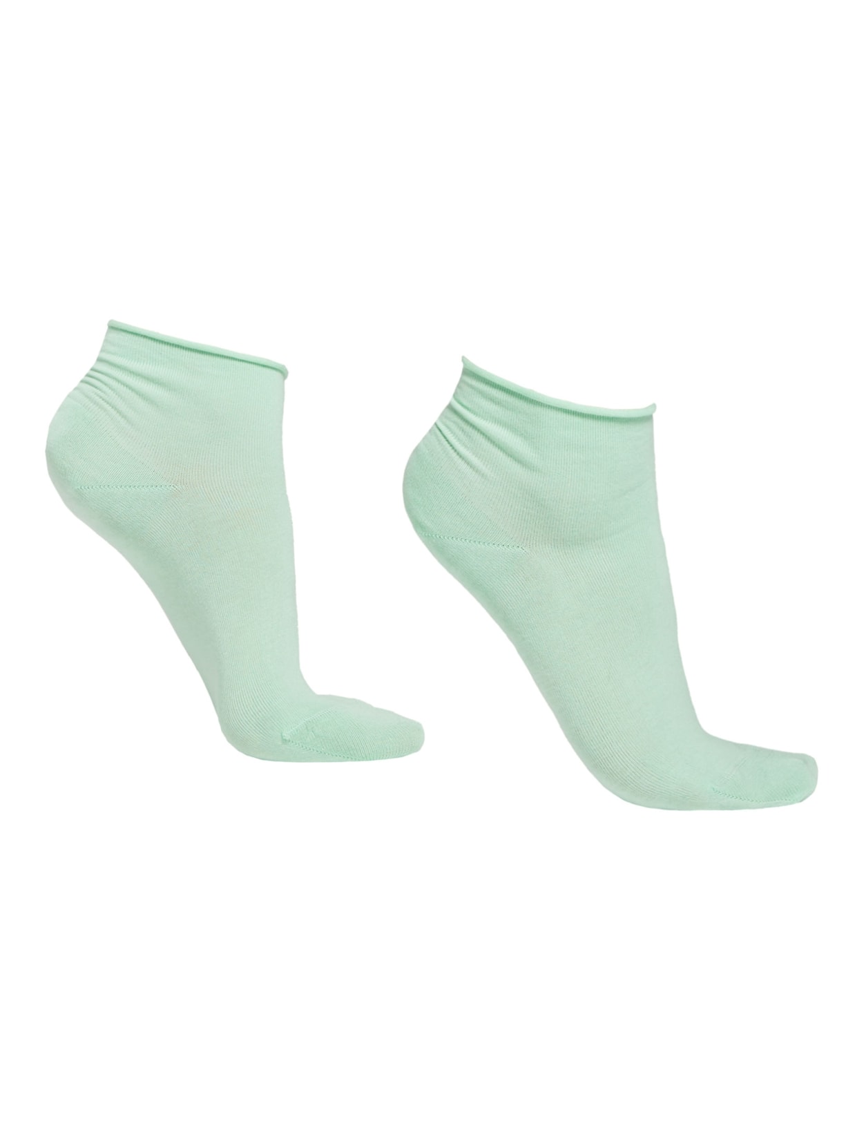 Meias Curtas Em Algodão Sem Punho - Verde