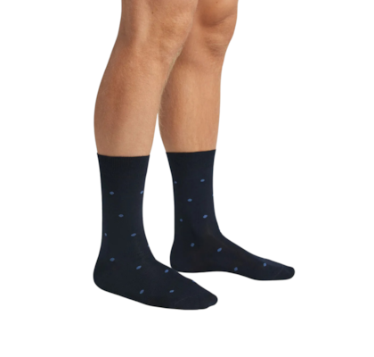 Meias Curtas Em Algodão Soft - Azul