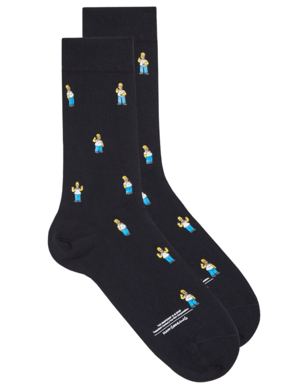 Meias Curtas Em Algodão The Simpsons - Azul