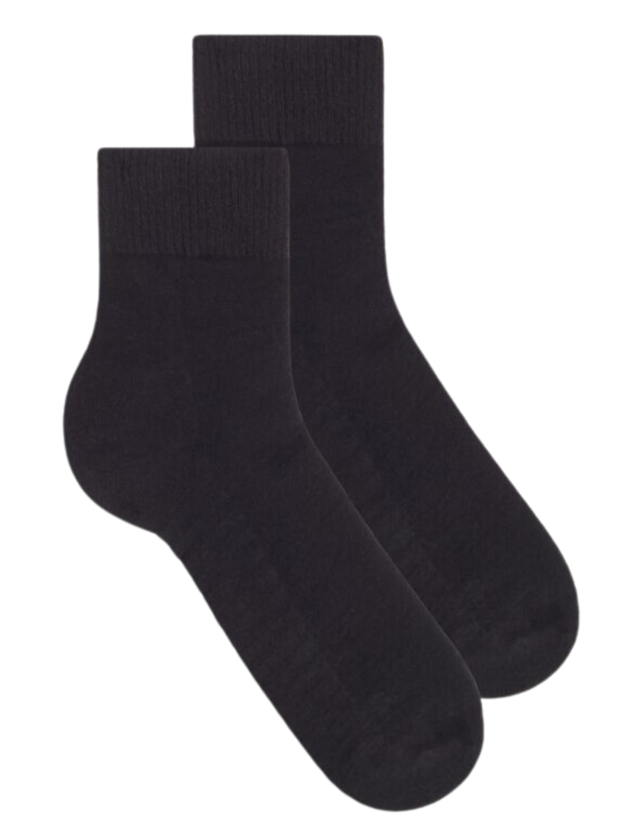 Meias Curtas Em Algodão Turco - Preto