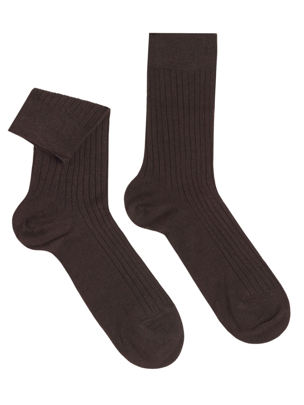 Meias Curtas Em Cashmere Canelado Para Homem Marrom Calzedonia