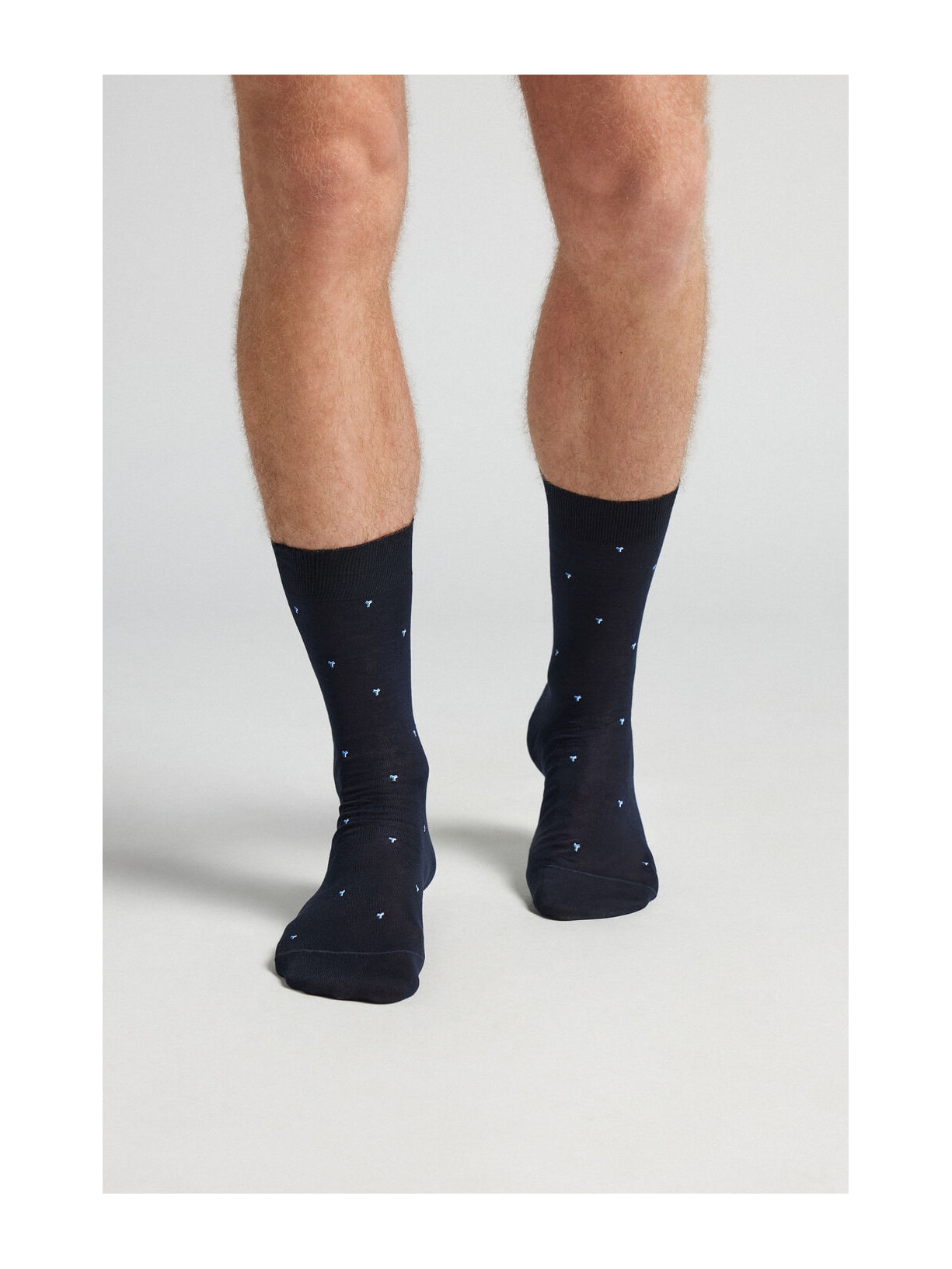 Meias Curtas Em Fio De Escócia Azul Intimissimi