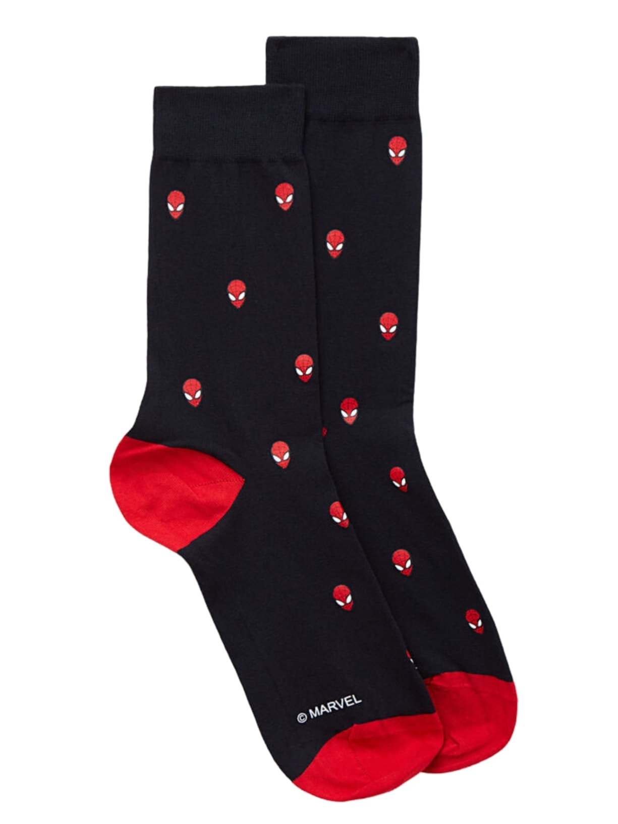 Meias Curtas Homem-Aranha Em Algodão - Preto