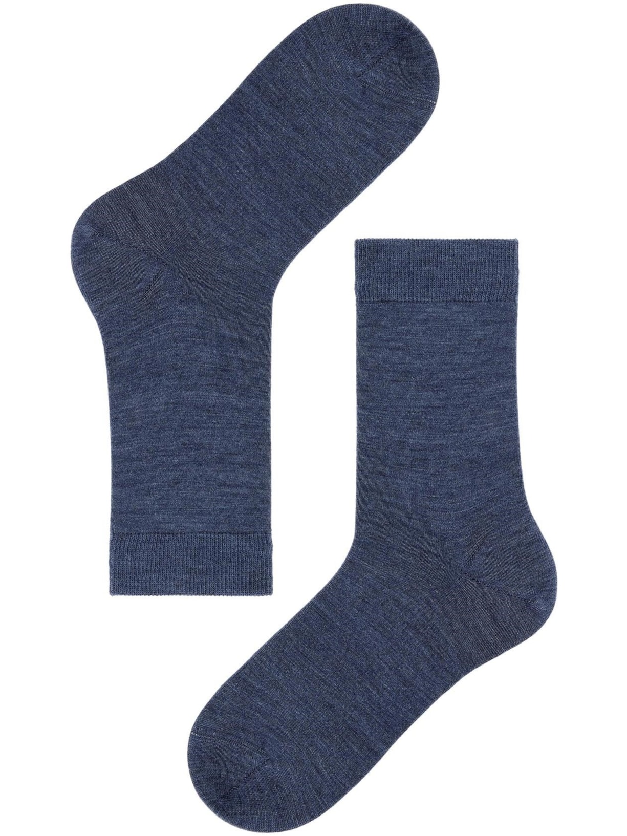 Meias Curtas Lã e Algodão - Azul