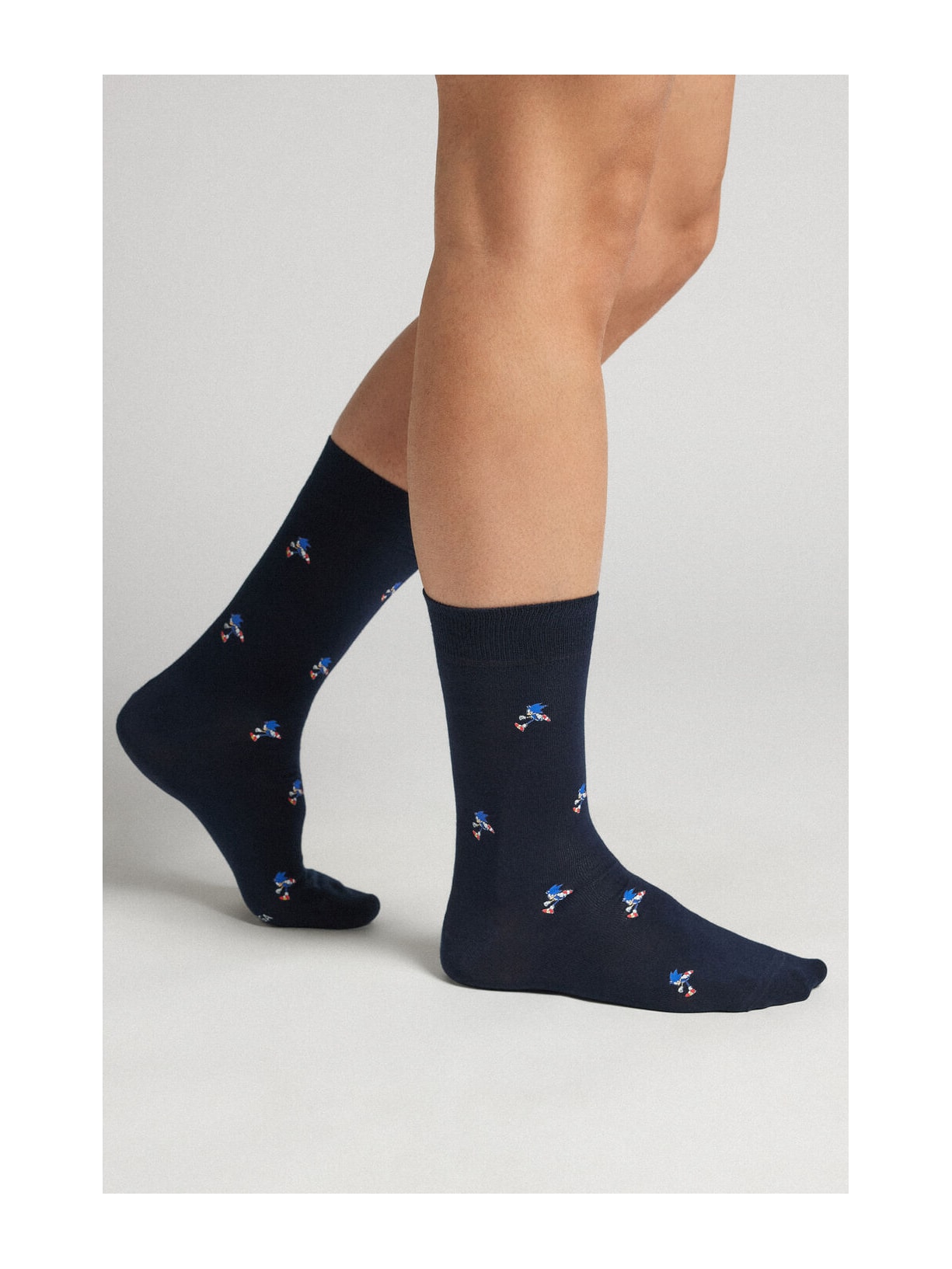 Meias Curtas Sonic Em Algodão Azul Intimissimi