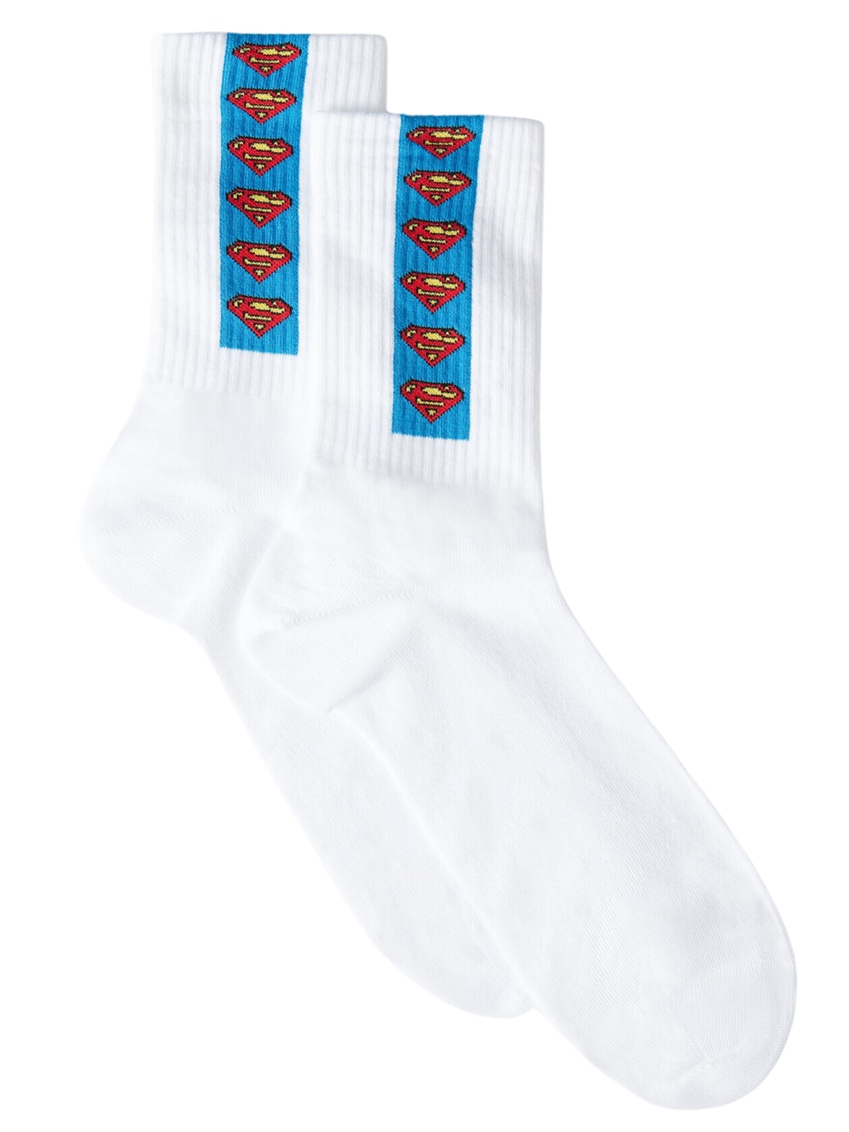 Meias Curtas Super-Homem Para Homem - Branco