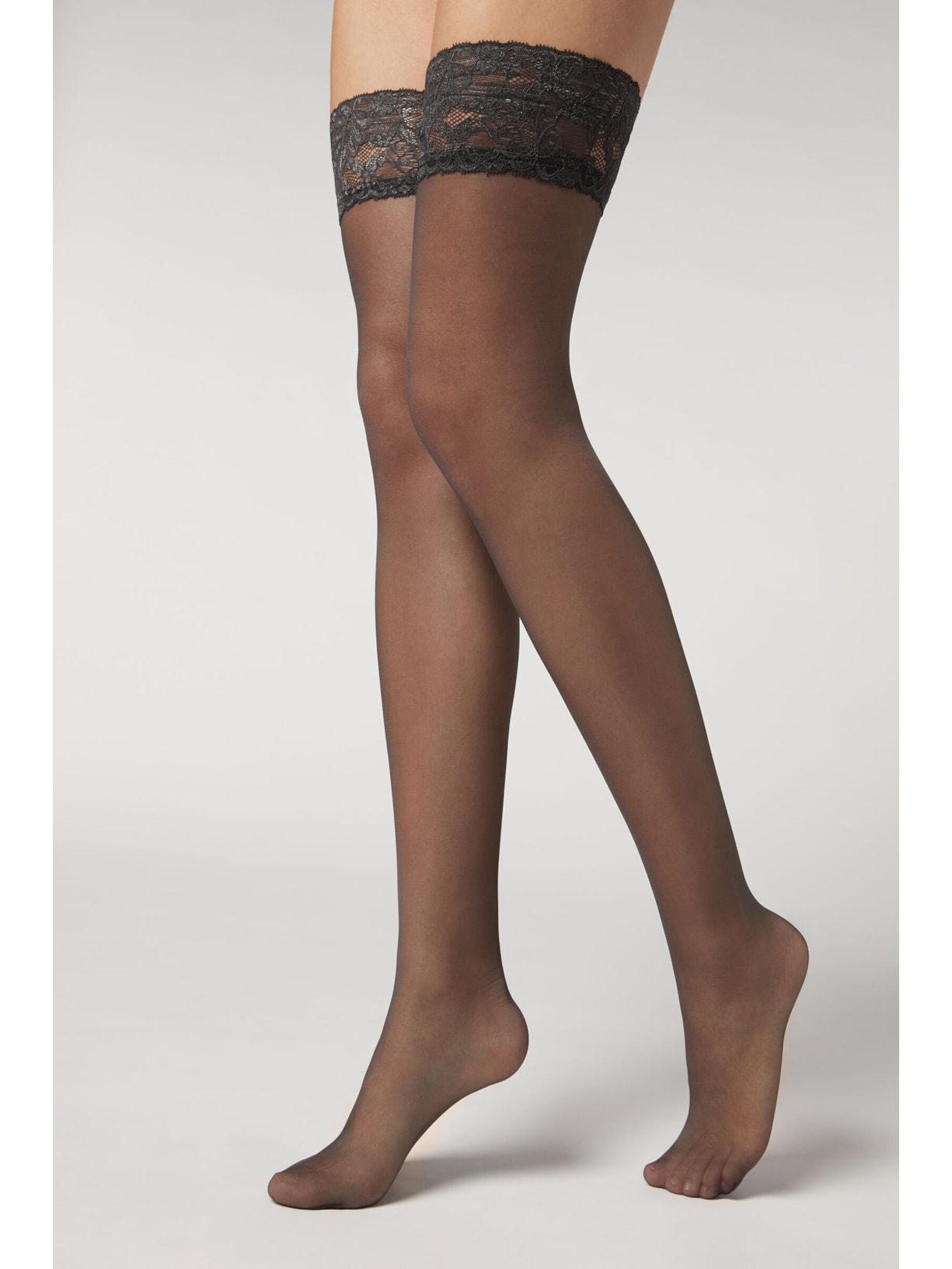 Meias De Liga Fio 20 Cinza Calzedonia