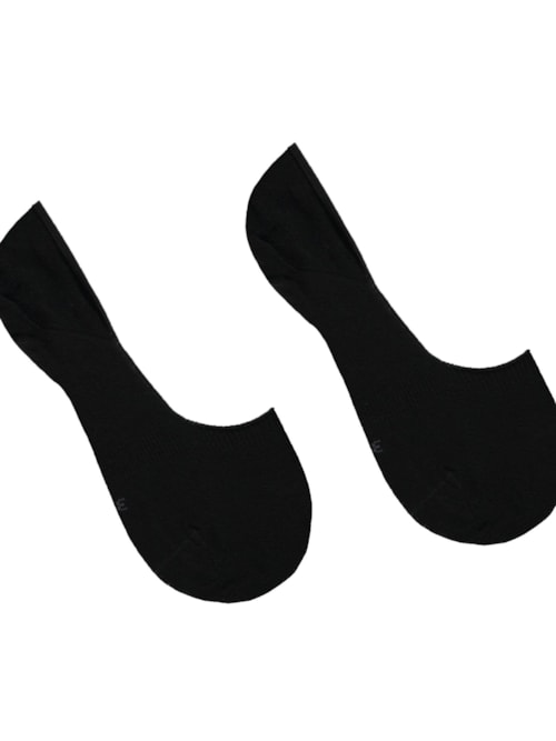 Meias Invisíveis Em Algodão - Preto