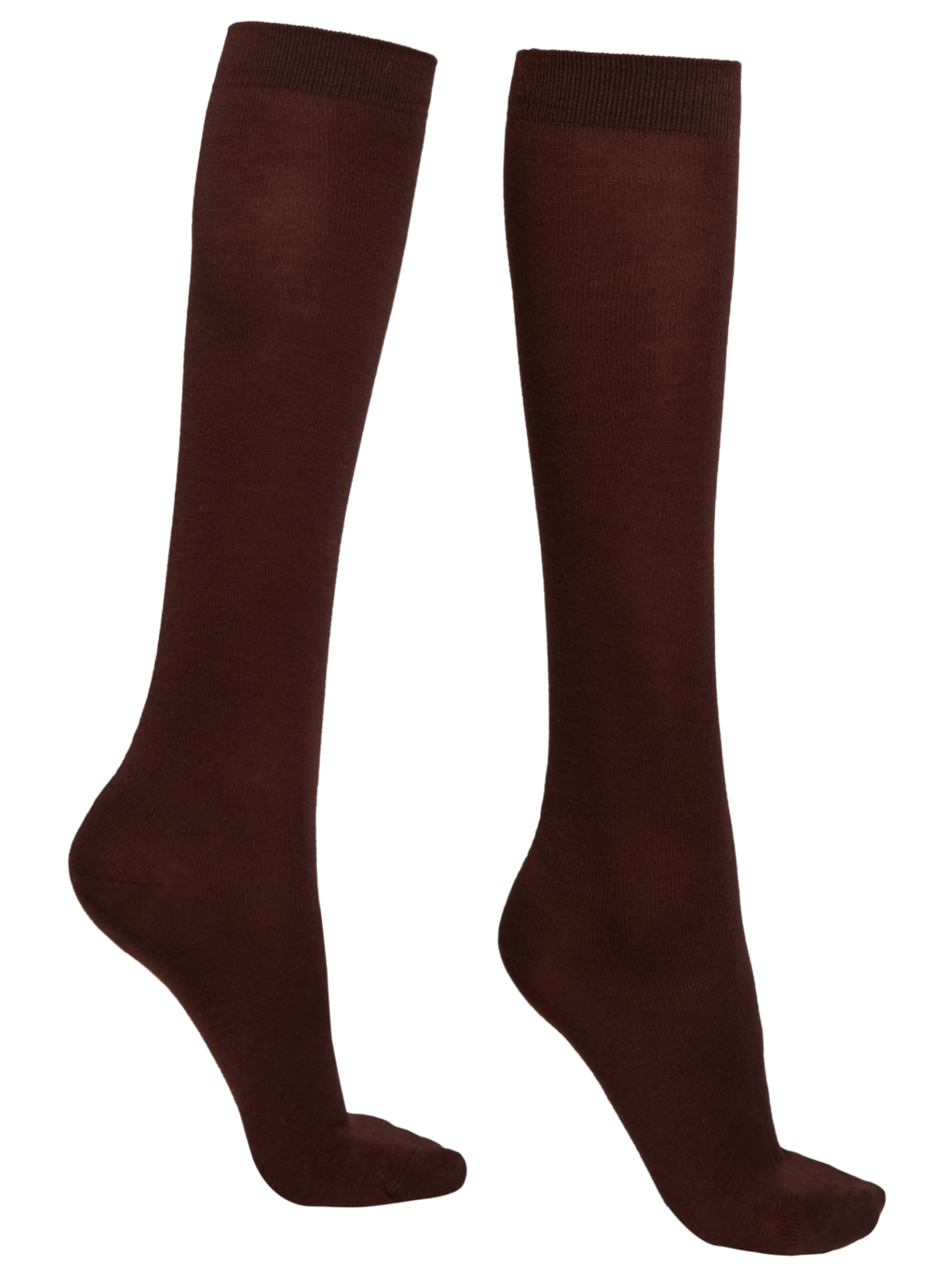 Meias Longas De Lã e Algodão - Marrom