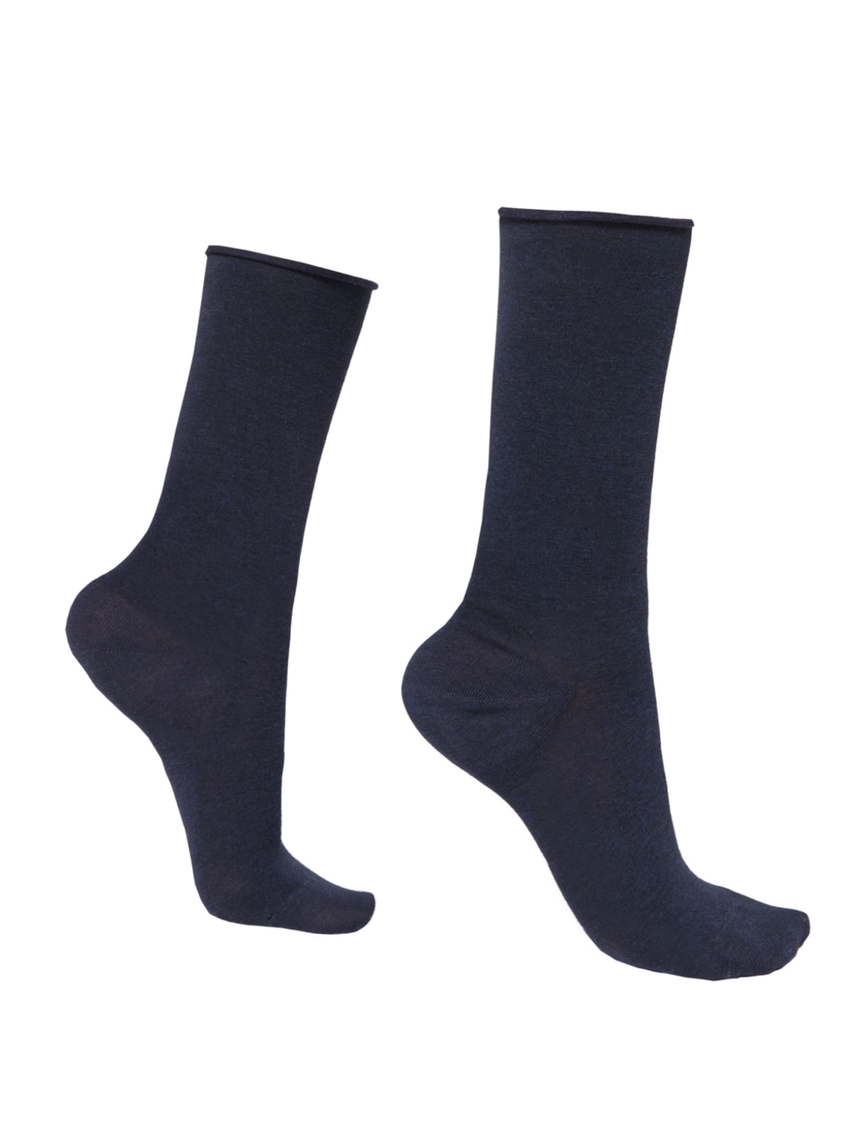 Meias Longas Em Algodão - Azul