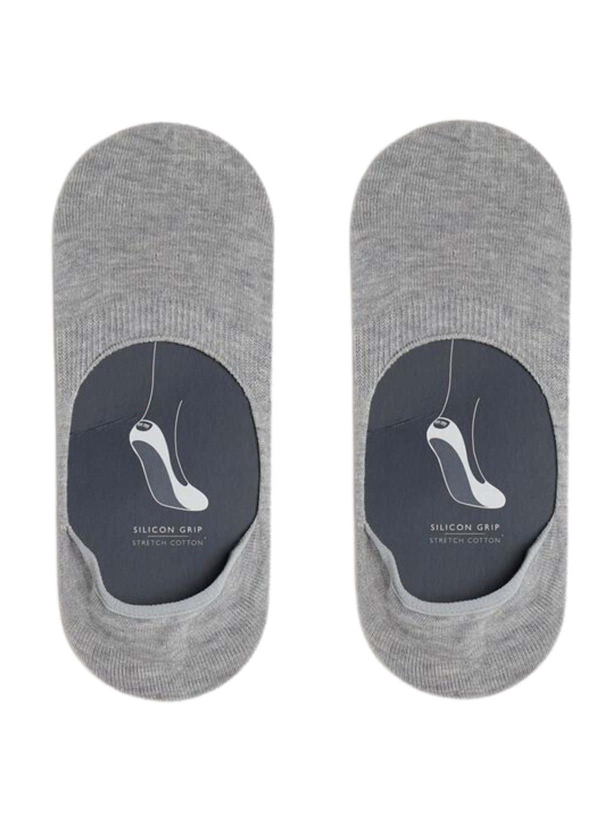 Meias Soquete De Algodão Elástico - Cinza