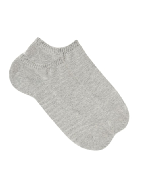 Meias Soquetes Em Algodão Turco - Cinza