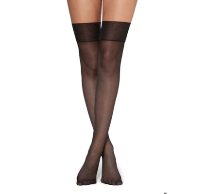 Meias Transparentes 7/8 Fio 20 - Preto