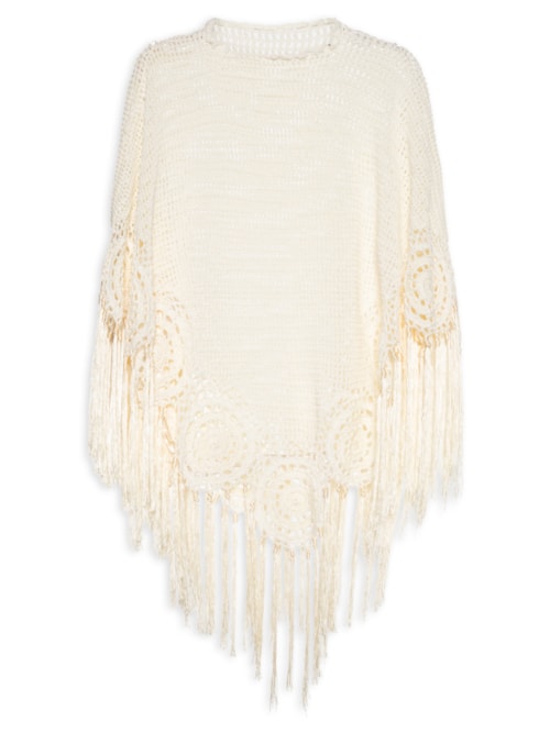 Mia Poncho Feminino - Off White