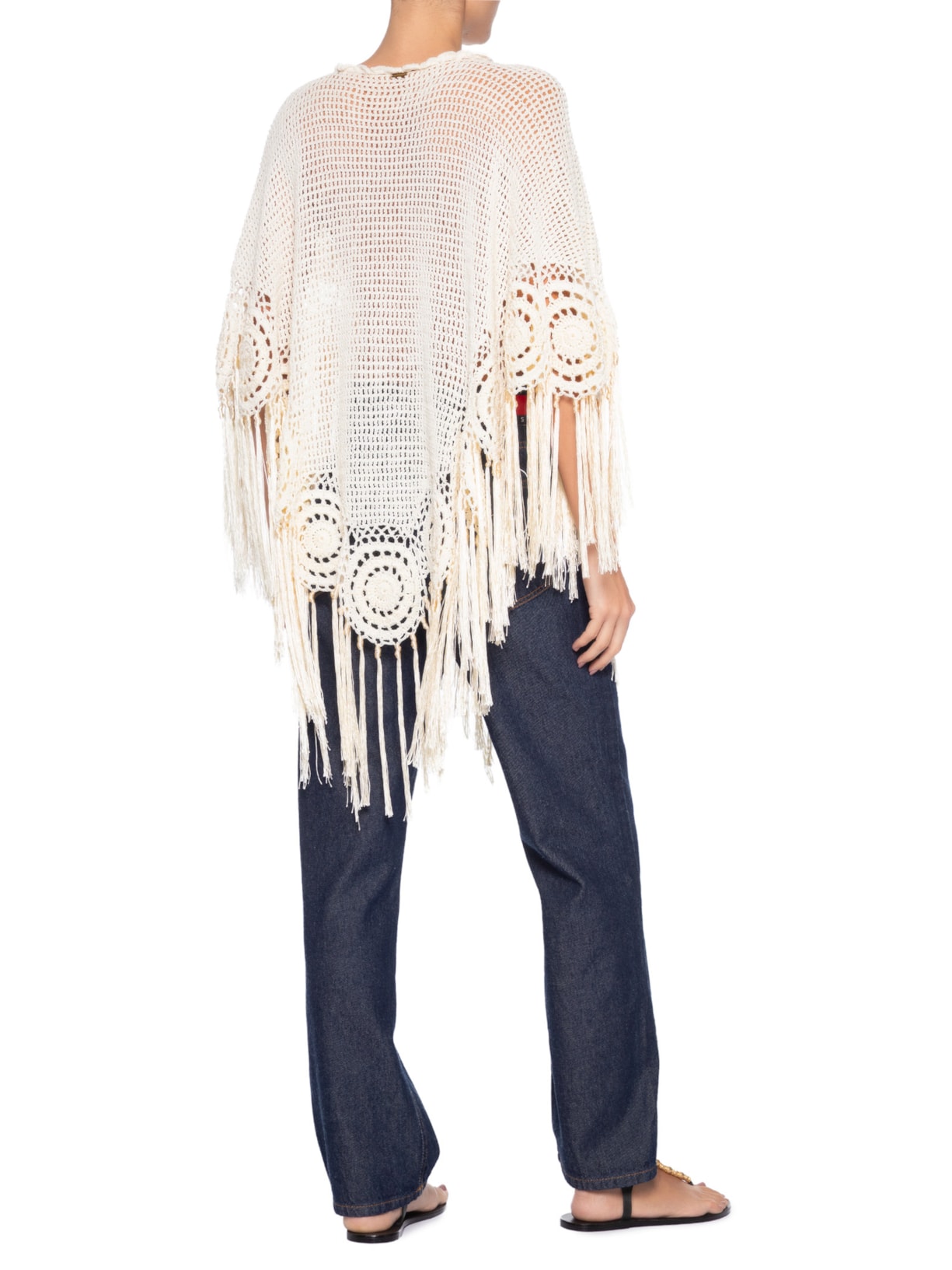 Mia Poncho Feminino Off White Nannacay