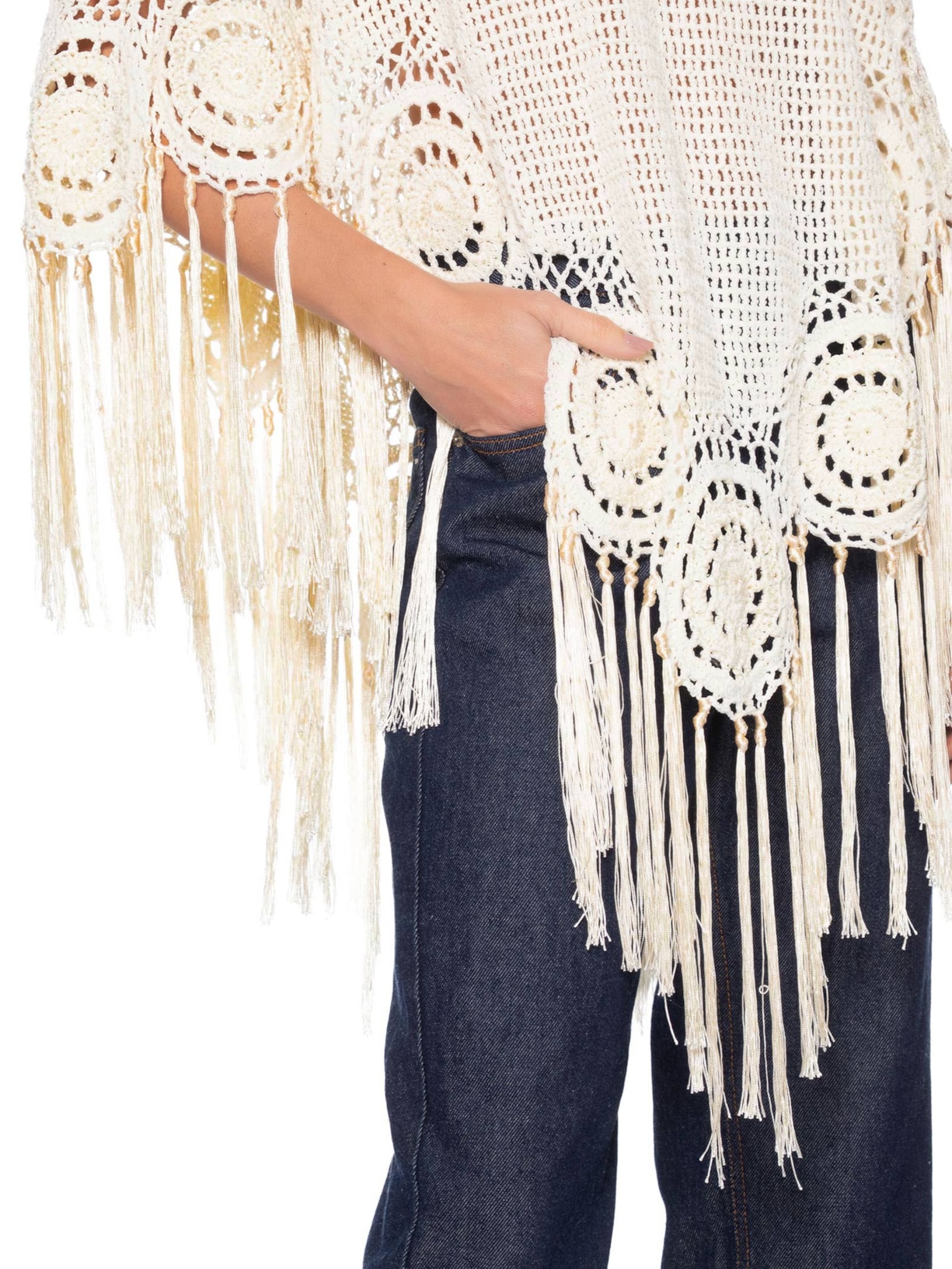 Mia Poncho Feminino Off White Nannacay