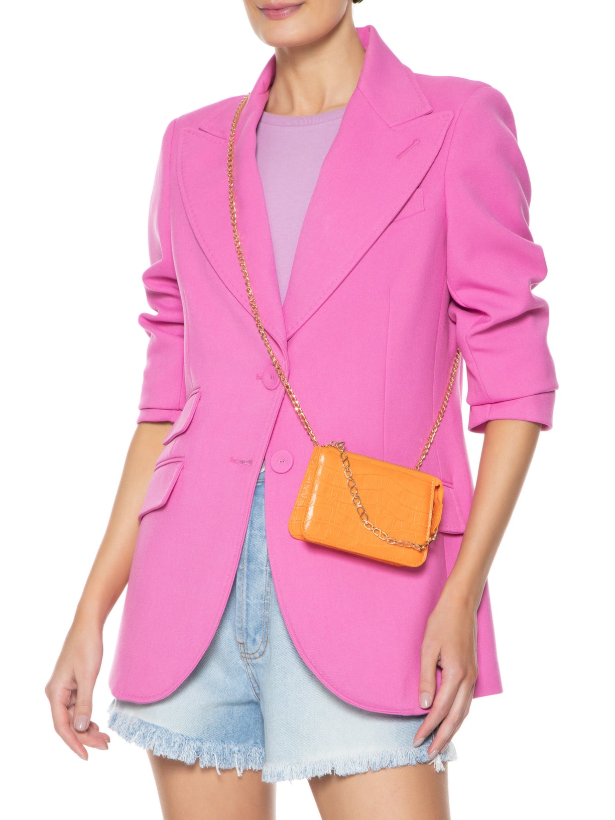 Mini Bag Feminina New Croc Soft Laranja Schutz