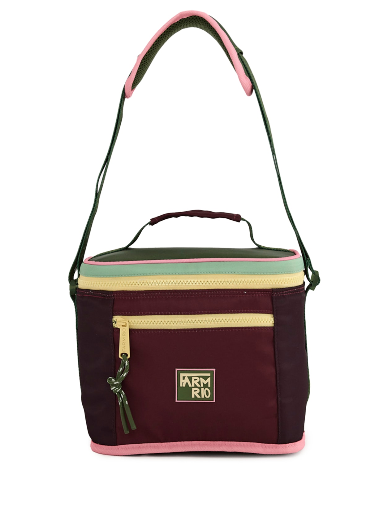 Mini Cooler Farofa Colorblock - Vermelho