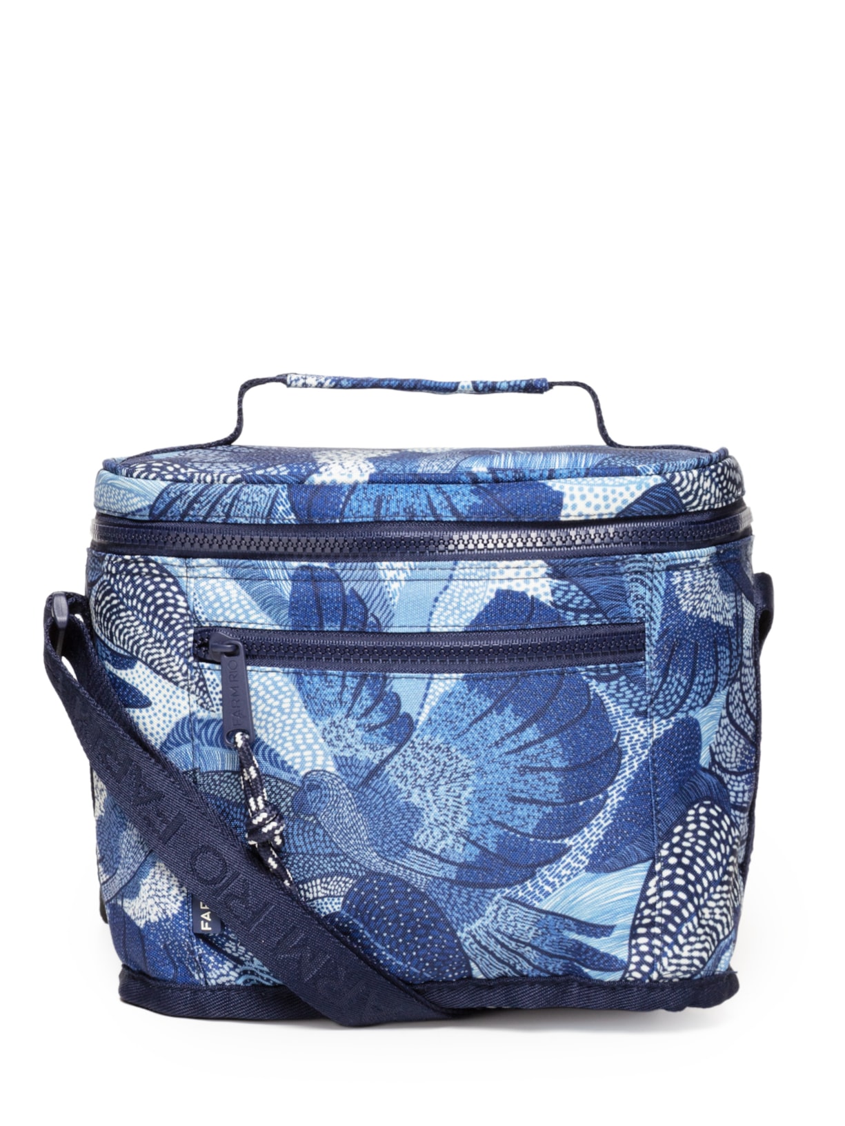 Mini Cooler Farofa Dotted Macaws - Azul