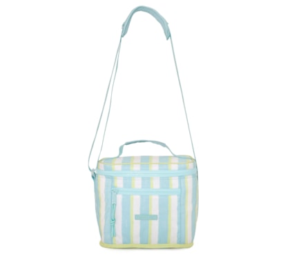 Mini Cooler Farofa Listrado Rio - Azul