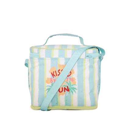 Mini Cooler Farofa Listrado Rio - Azul