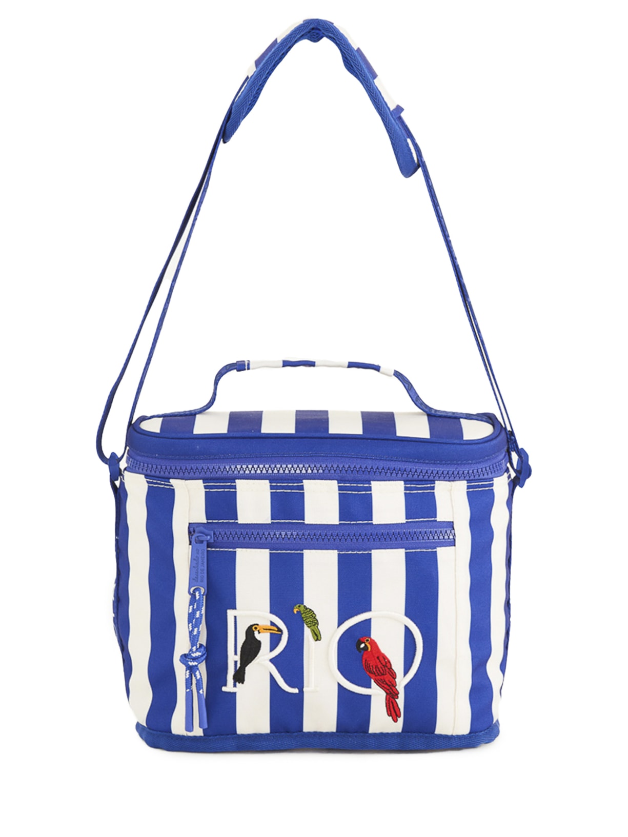 Mini Cooler Farofa Listras - Azul